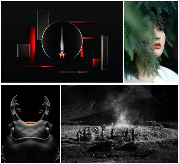 左上：摄影师凌磊，相机GFX100S；右上：摄影师莉莉刘；左下：摄影师袁稷，相机GFX100；右下：摄影师王超杰，相机X-Pro3