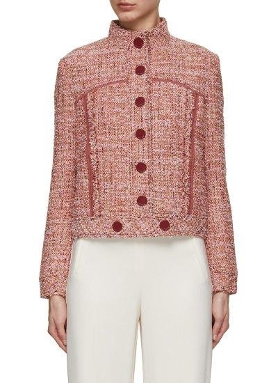 ST. JOHN 粗花呢纽扣夹克