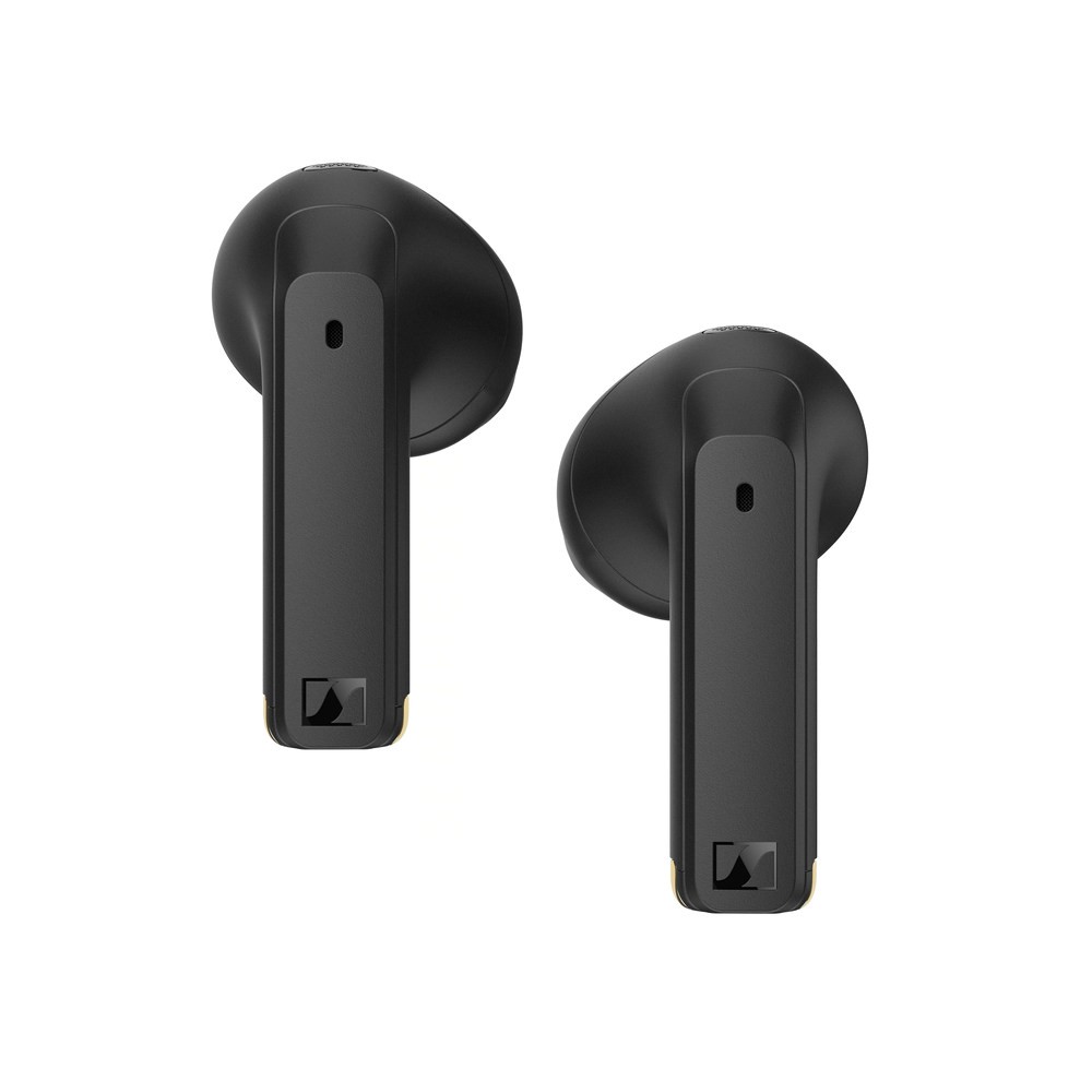 A pair of black earbuds

Description automatically generated