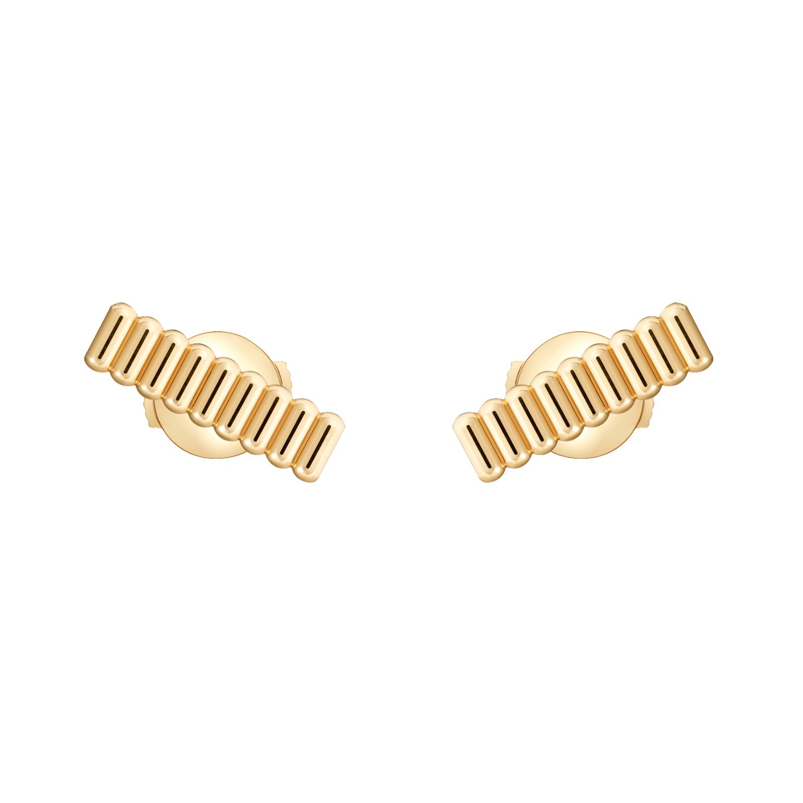 Boucheron宝诗龙Quatre Grosgrain系列黄金耳钉.jpg